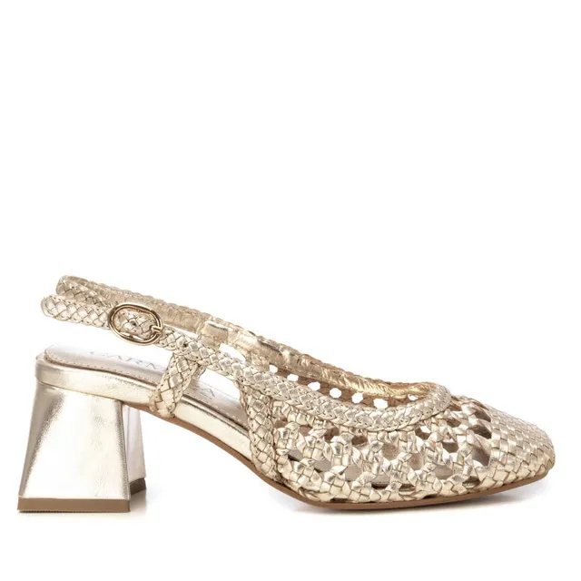 Carmela 16232006 chaussure talon cuir doré ajouré
