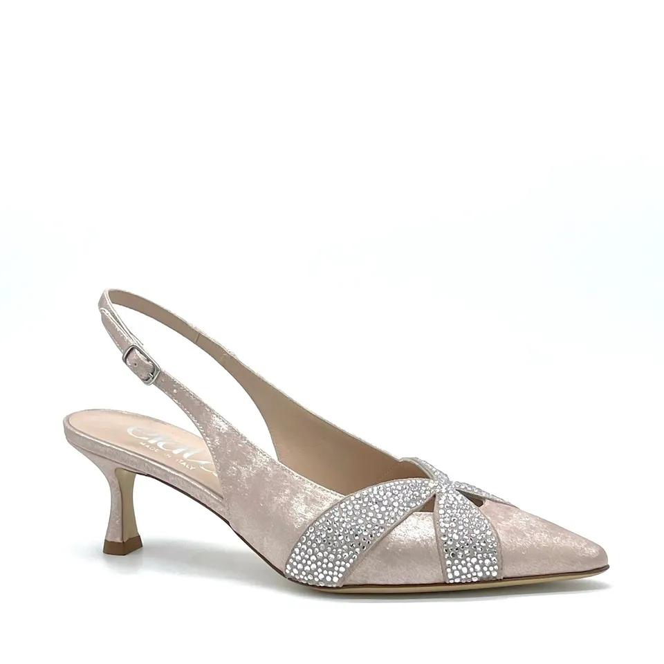 Elata 15115 slingback nude strass talon 5,5 cm