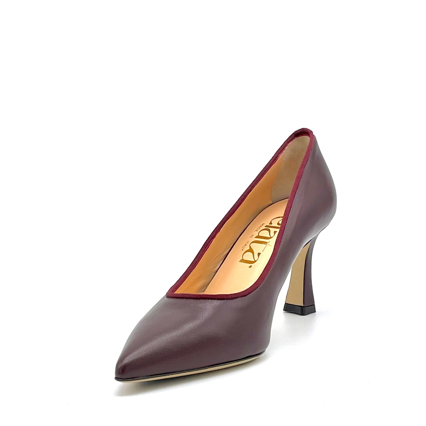 ELATA 56501-1 escarpins cuir bordeaux talon 7,5 cm