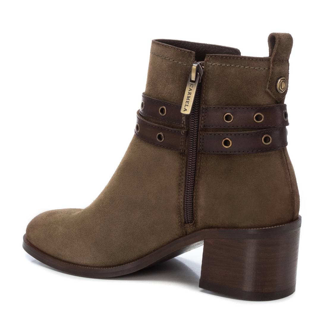 Carmela 16173403 bottines suède vert talon campera