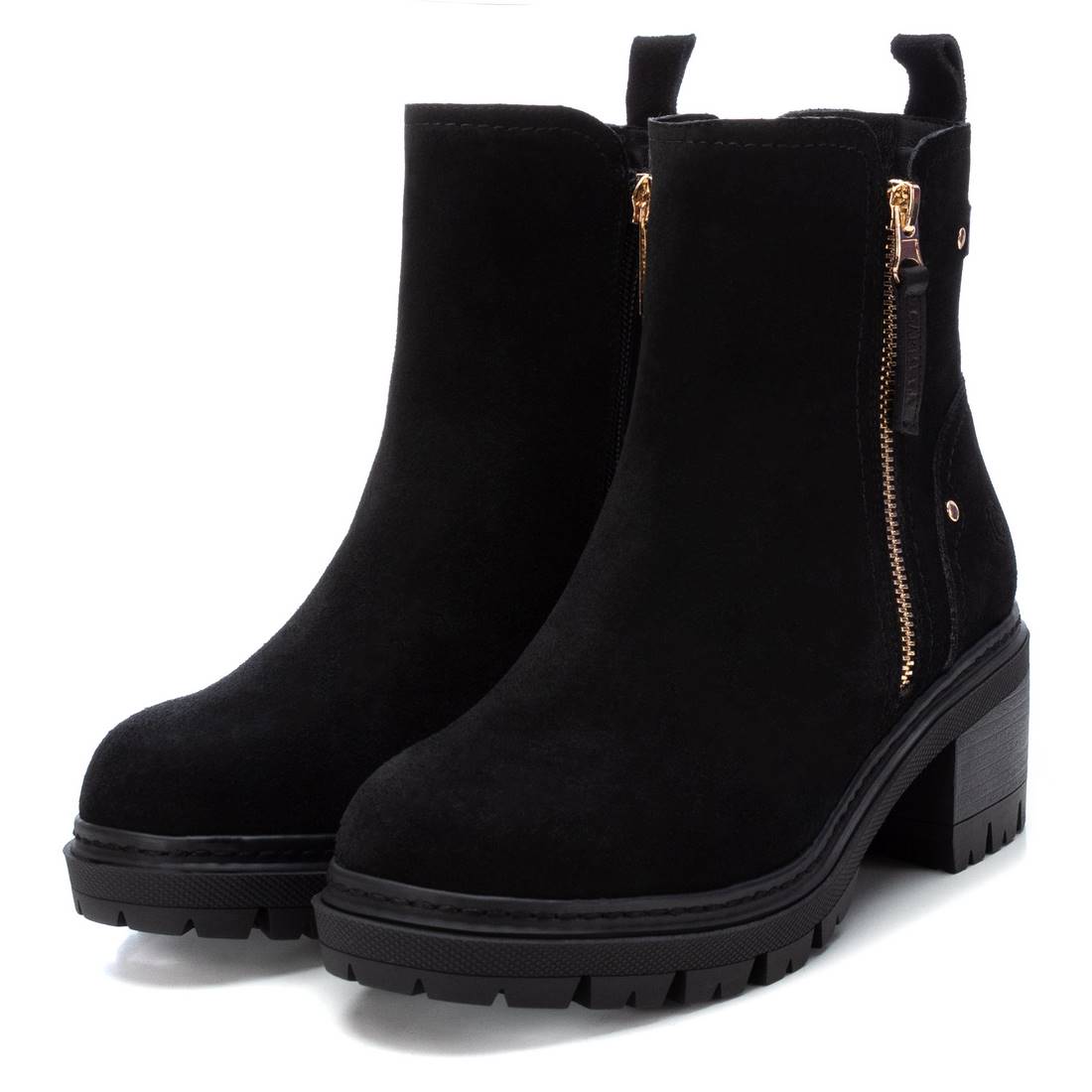 Carmela 16108102 bottines cuir noir talon 7 cm