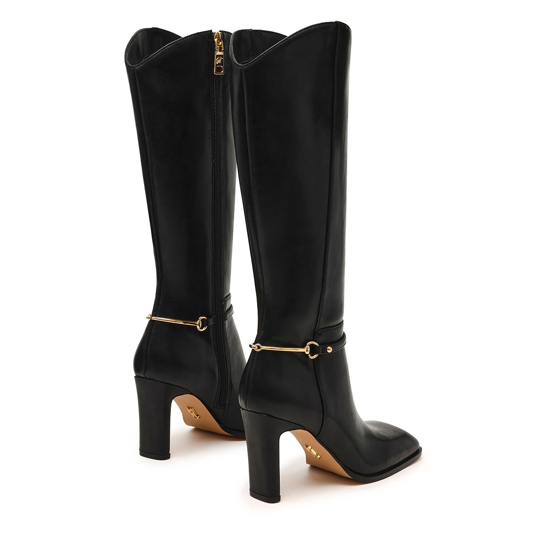 Steve Madden Shield botte cuir noire talon 8,5 cm