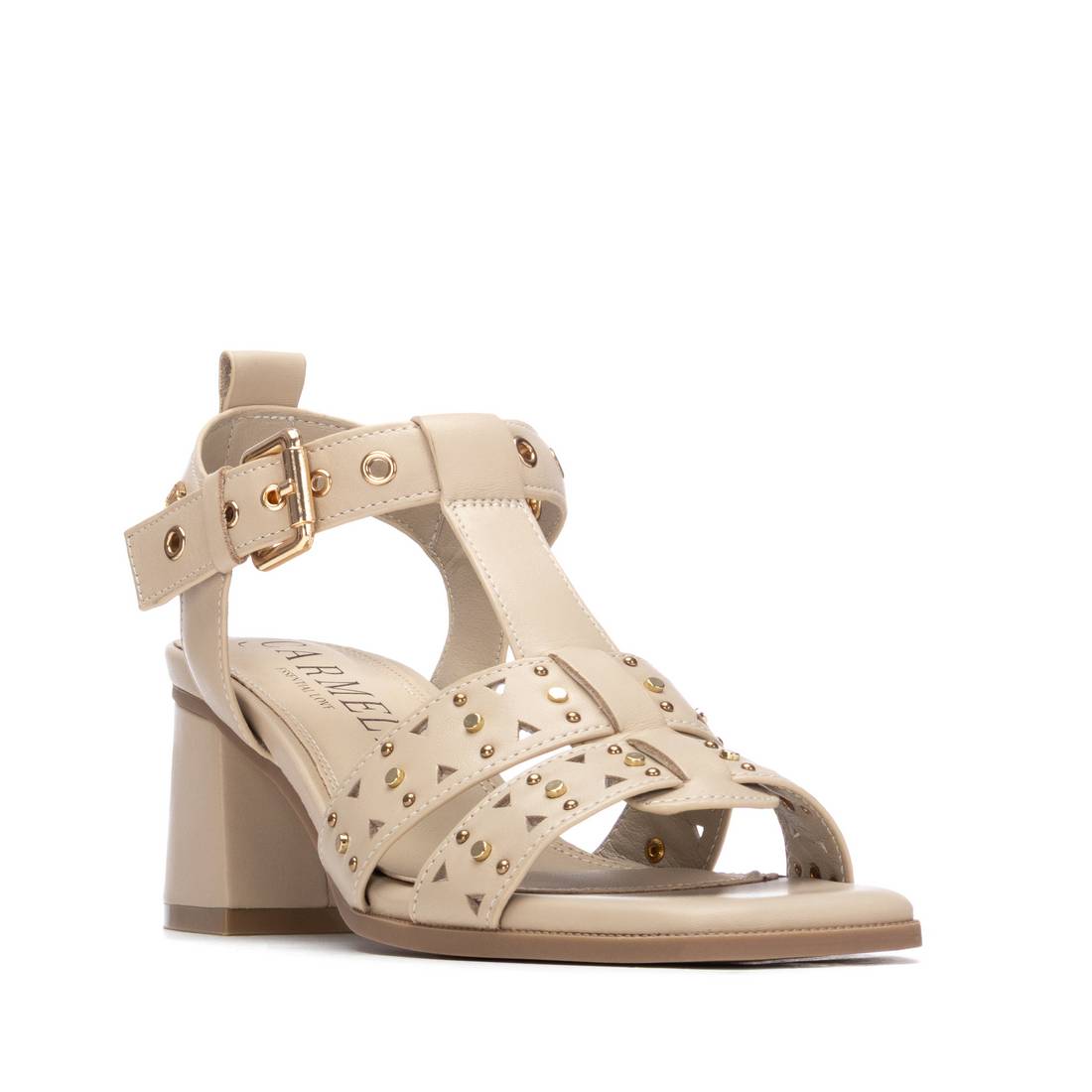 Carmela 16325101 sandales cuir beige talon 7 cm