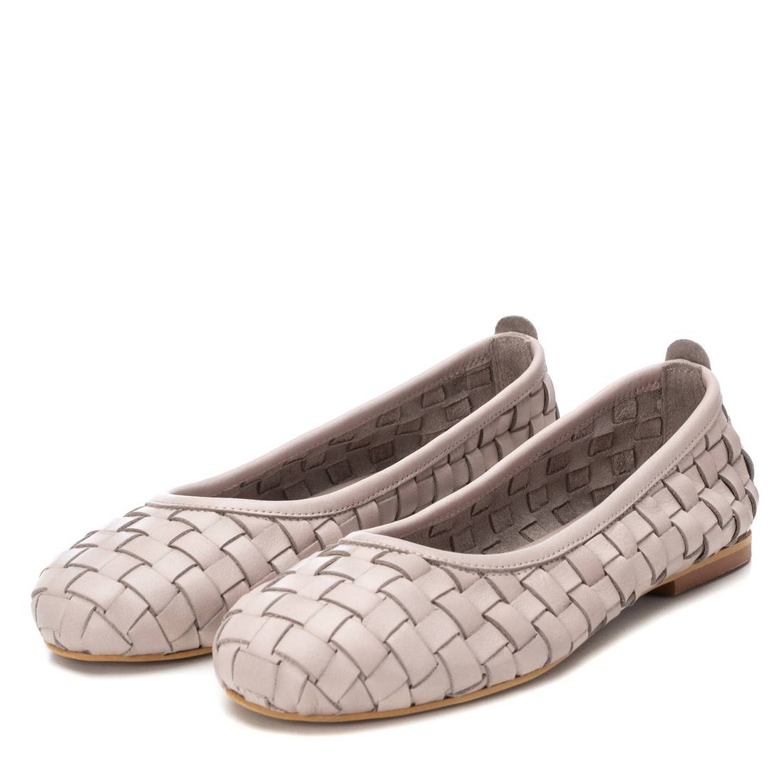 Carmela 16079606 ballerine cuir blanc tissé plat