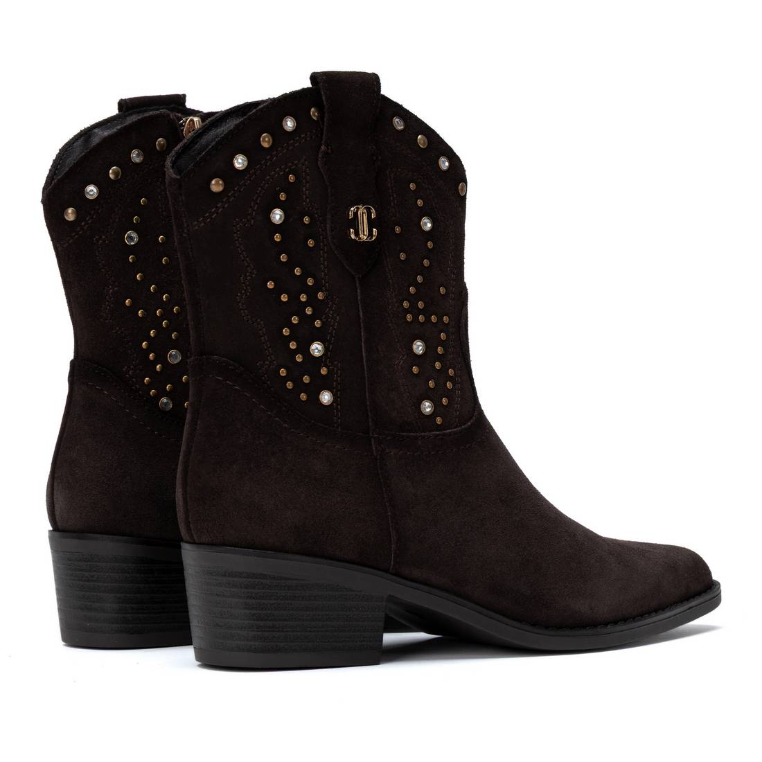 Carmela 16424802 bottines cuir marron talon bas