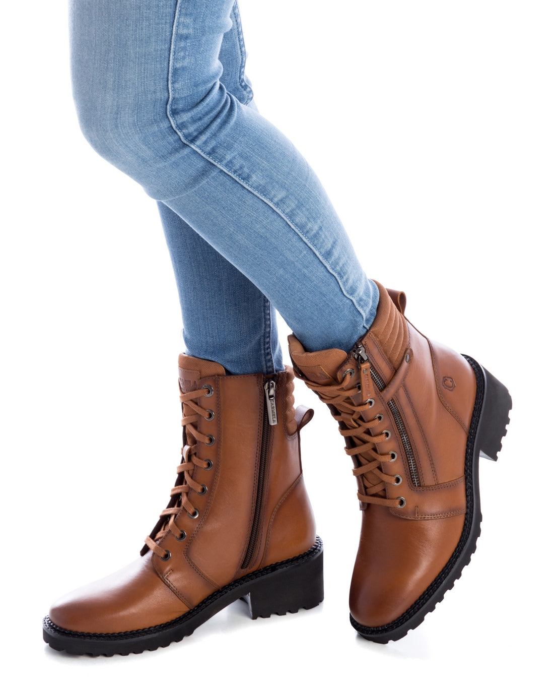 Carmela 16003602 bottine femme cuir marron militaire