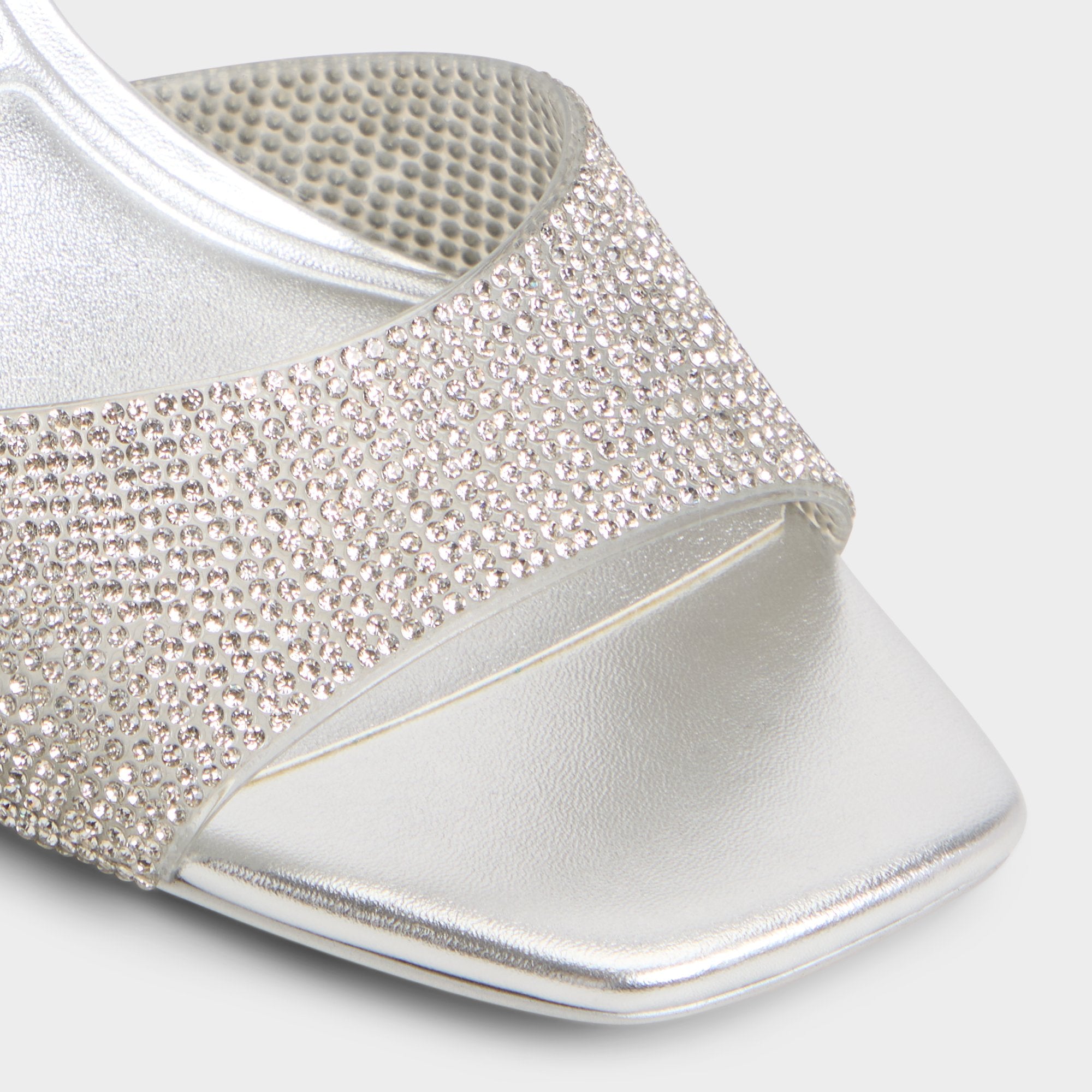 ALDO Andyana sandales talon aiguille argenté strass