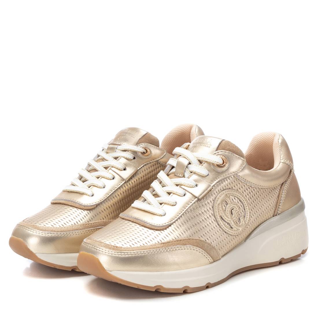 Carmela 16142002 Sneakers Femme Doré Cuir Plat