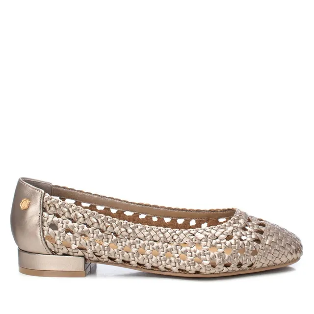 Carmela 16147002 ballerine cuir gris métalisé plat