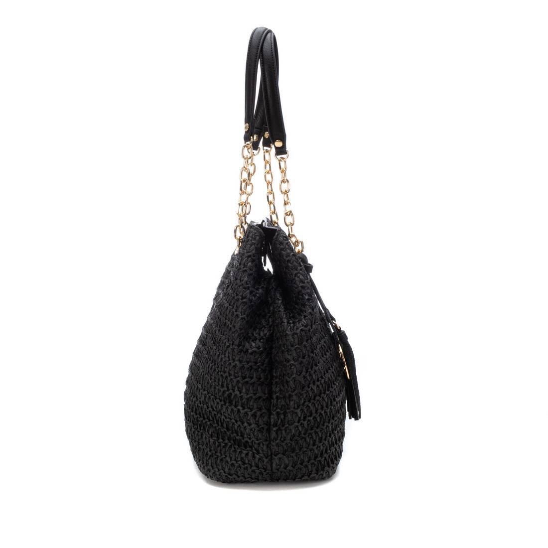Carmela 18608602 sac noir raphia épaule