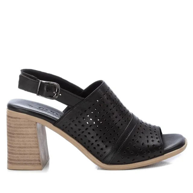 Carmela 16065104 sandale cuir noir talon 9 cm