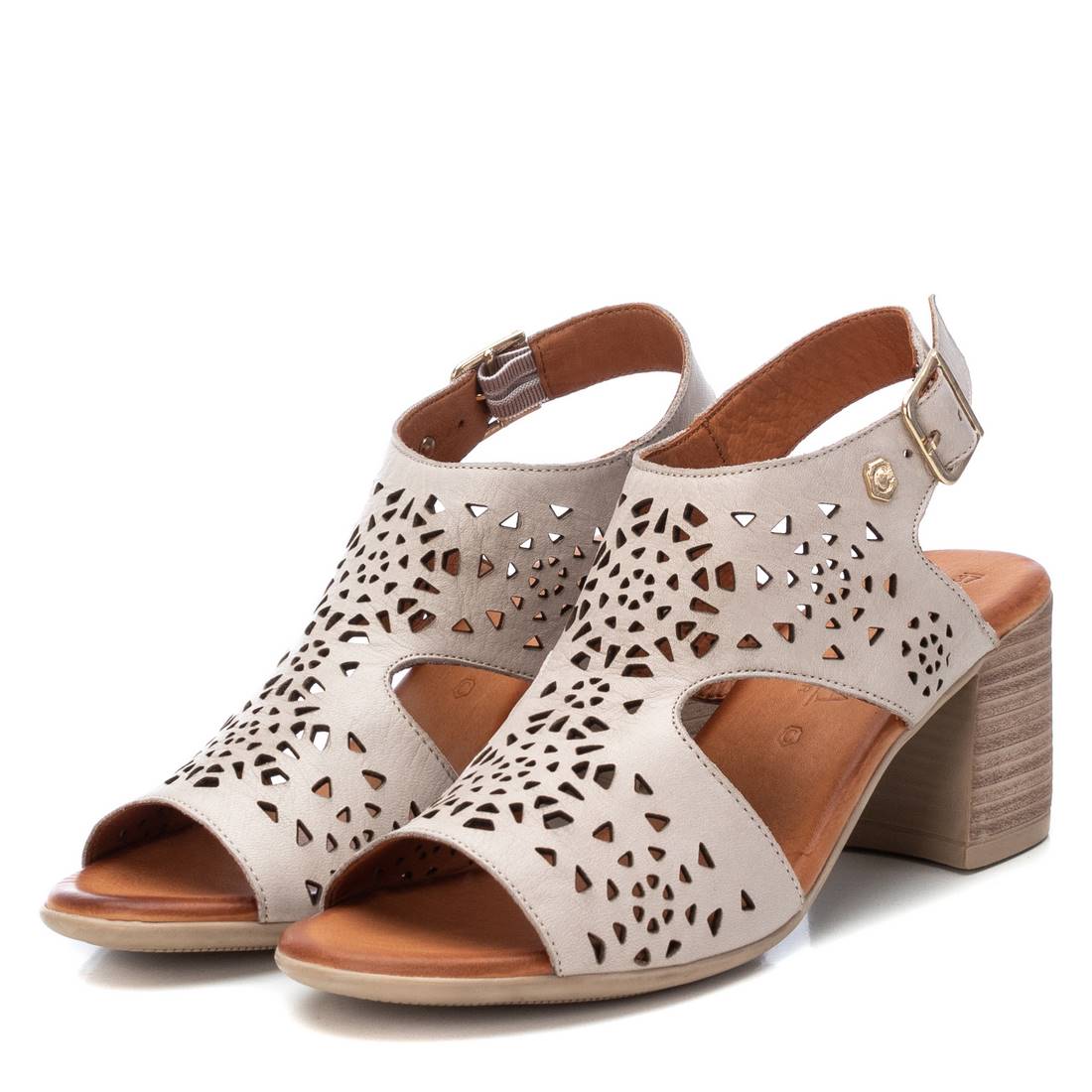 Carmela 16083901 sandales cuir blanc talon 8 cm