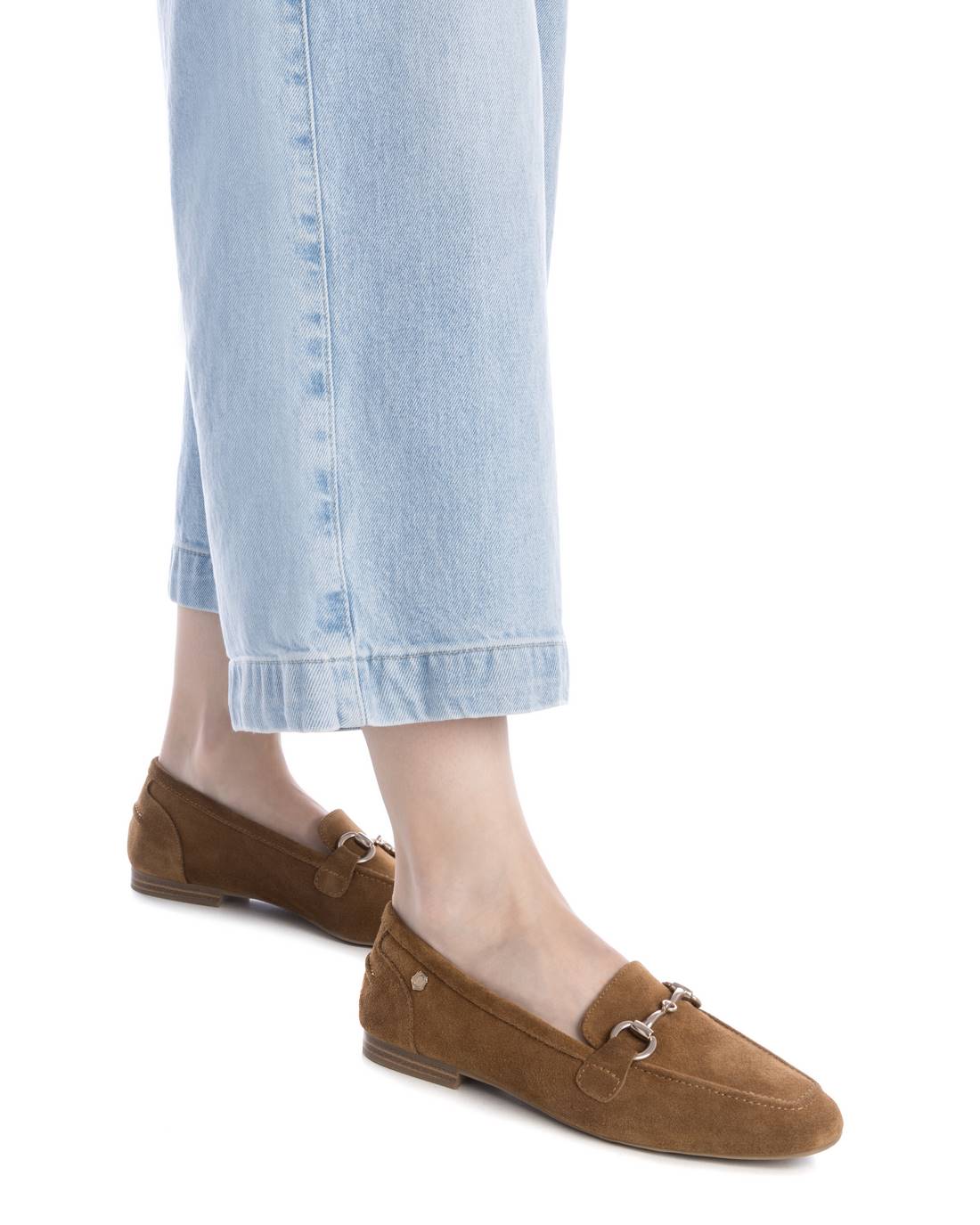 Carmela 16217502 mocassins femme camel cuir plat
