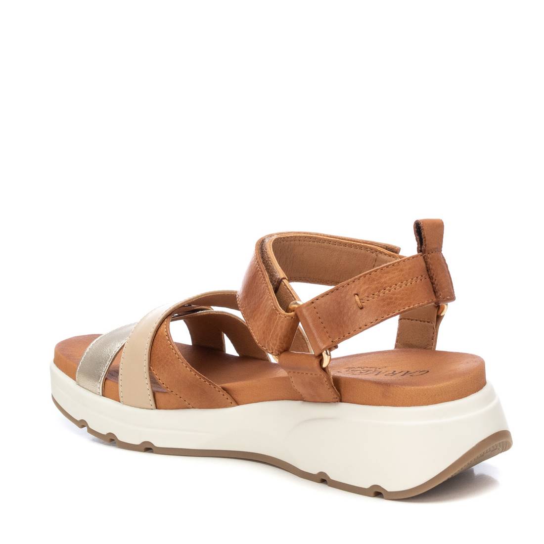 Carmela 16148004 sandale cuir marron talon plat