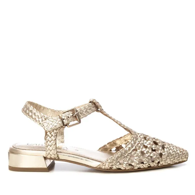 Carmela 16218401 ballerines dorées cuir tressé