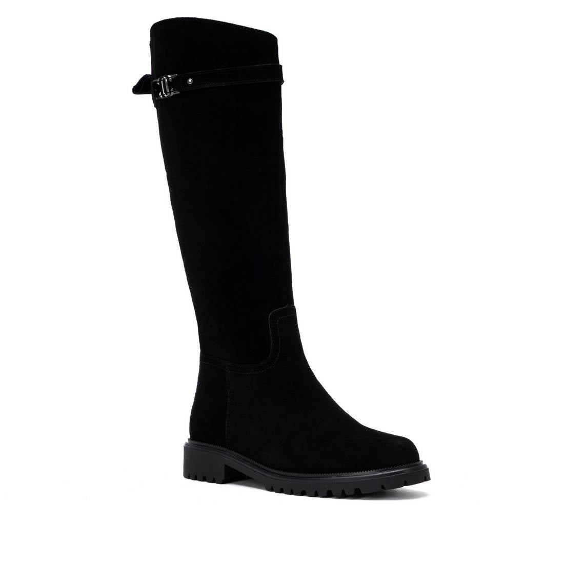 Carmela 16426501 botte femme noire cuir plate zip