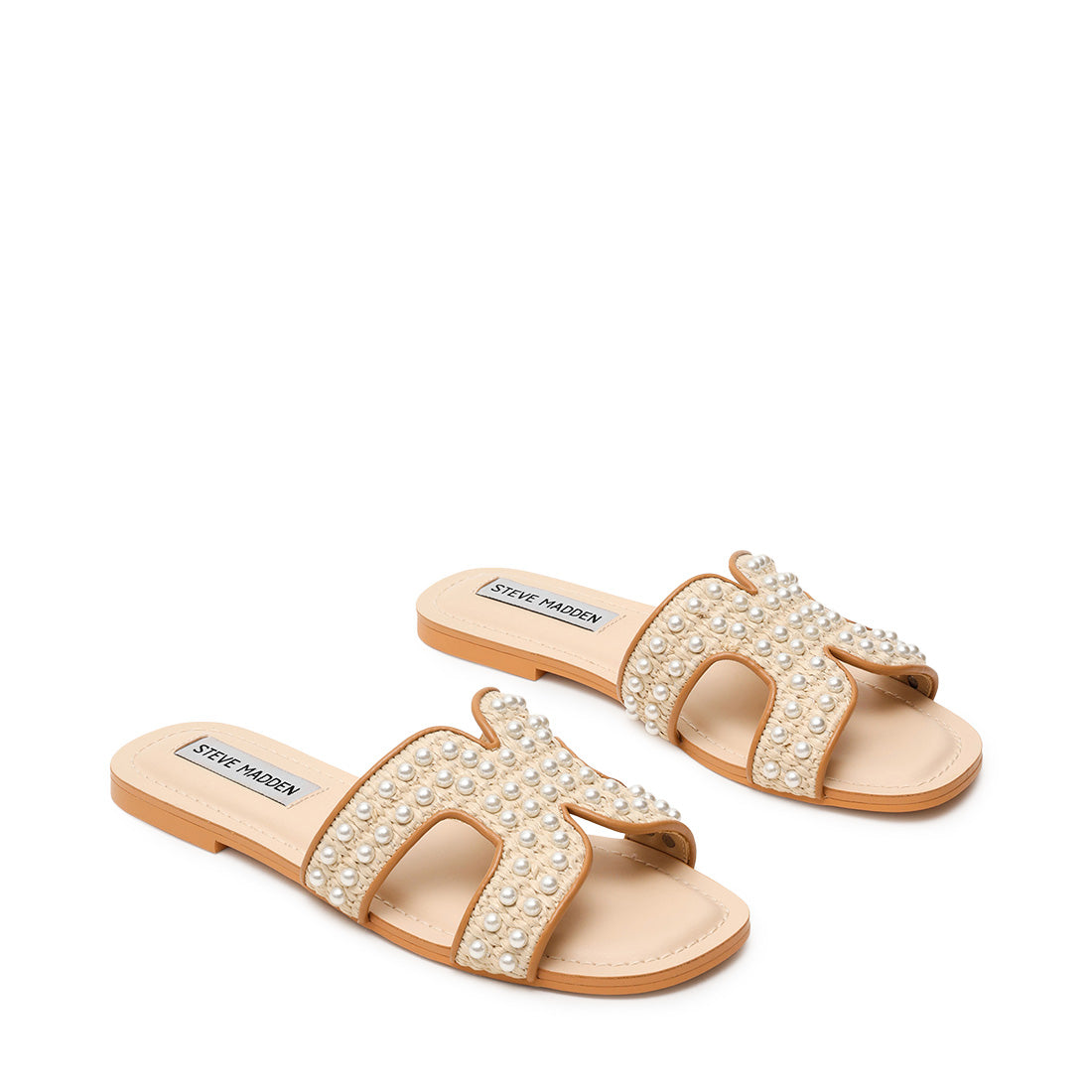 Steve Madden Zarnia-P sandale plate nude perles