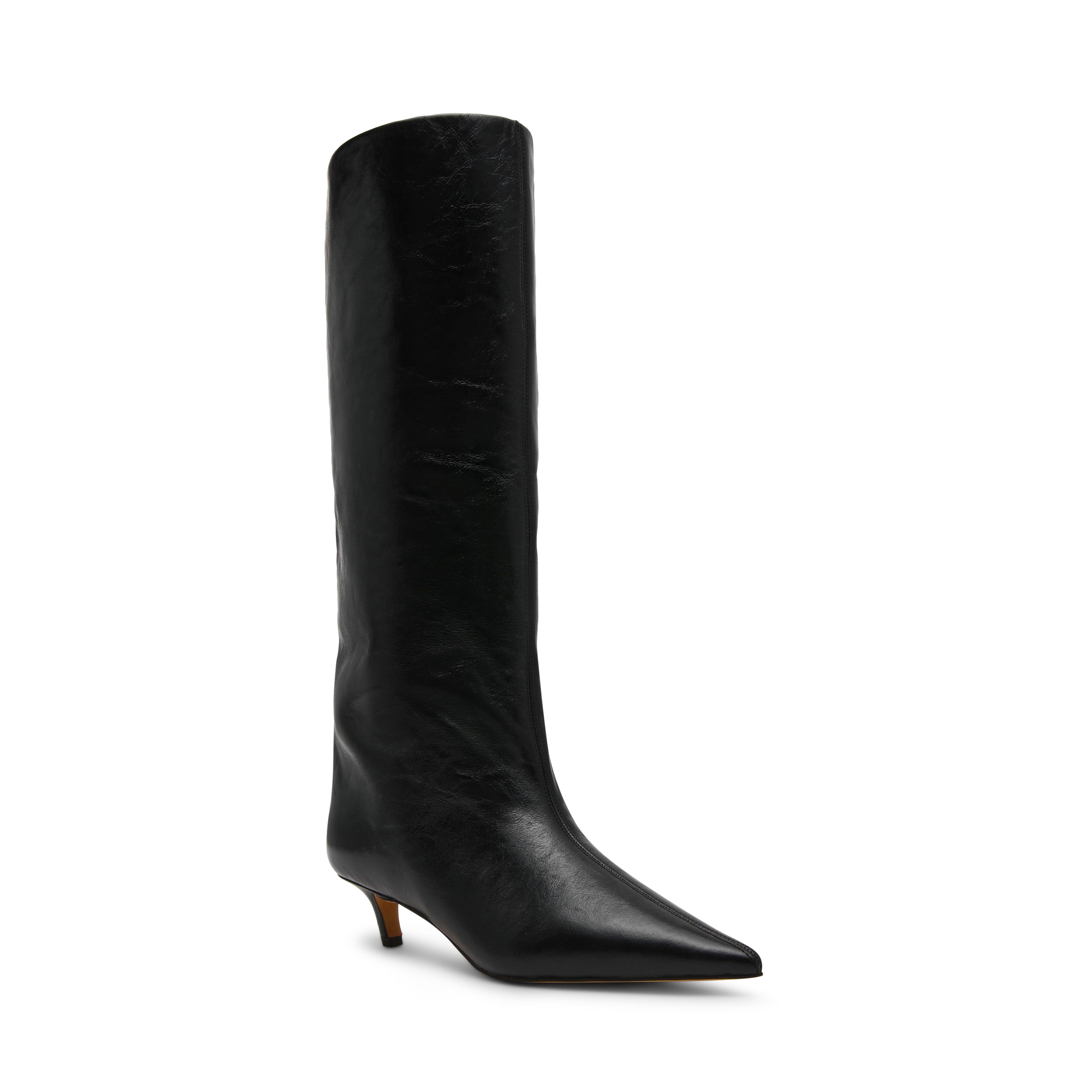 Steve Madden Lychee bottines cuir noir talon 4 cm