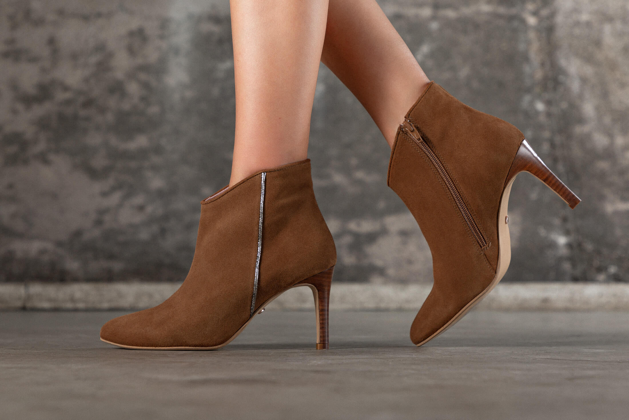 Coralie Masson Wakan bottines cognac or 7,5 cm