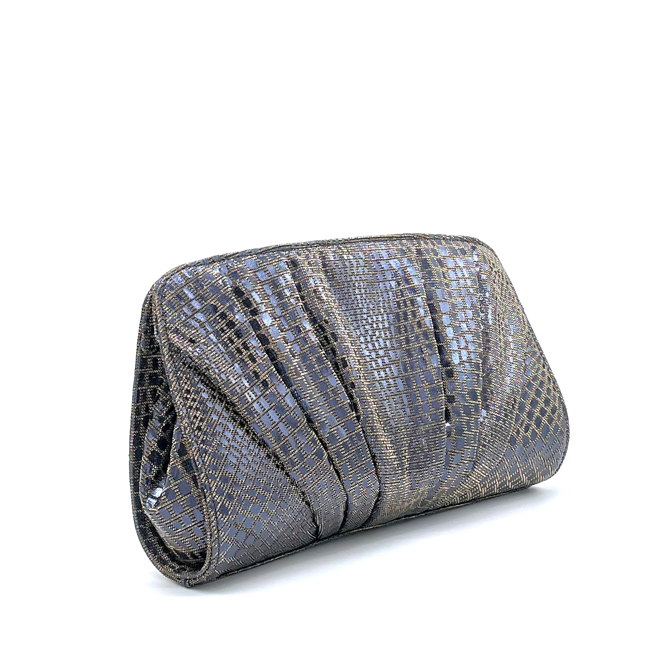 Elata E965 pochette tissu bleu changeant bandoulière