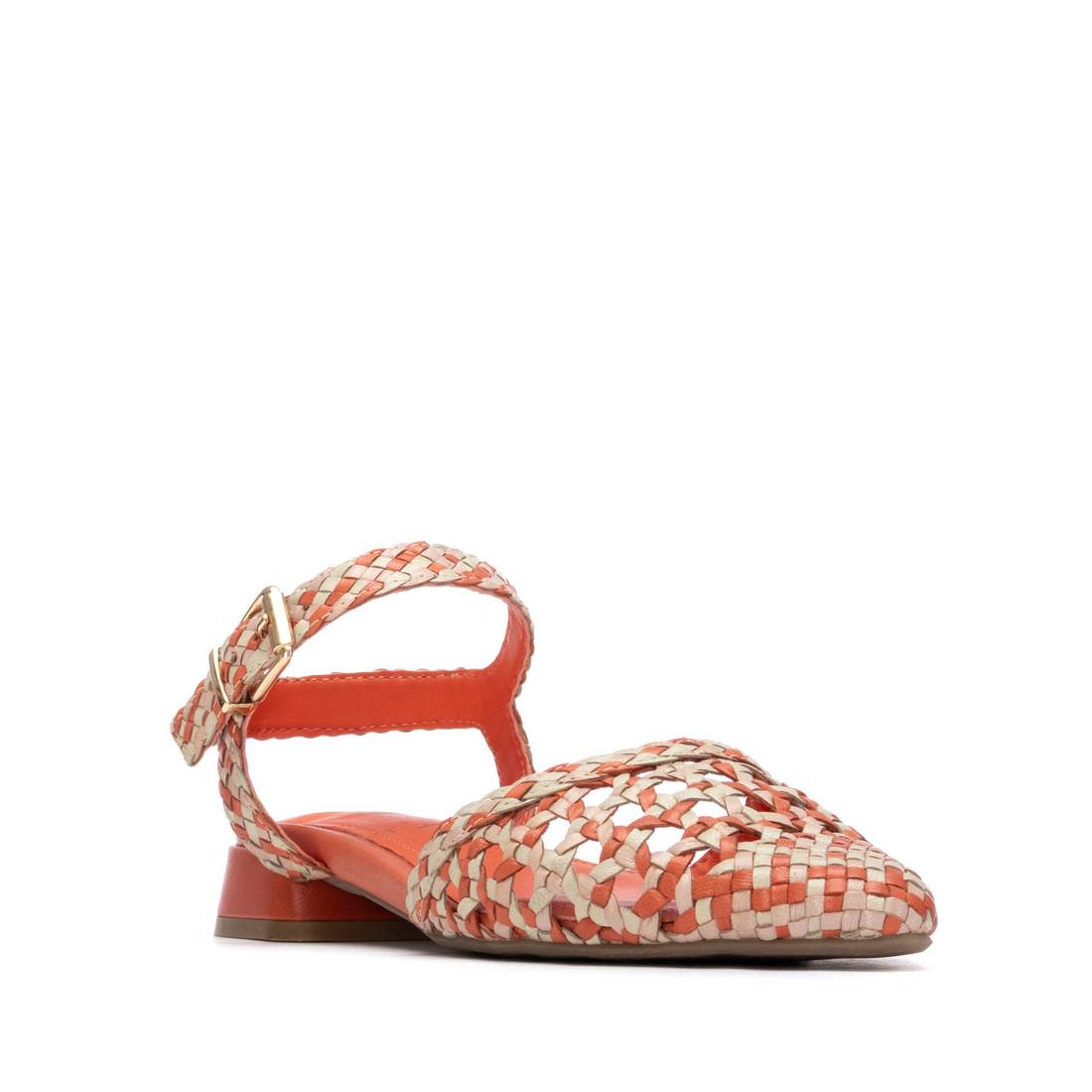 Carmela 16301707 ballerine femme cuir rouge corail