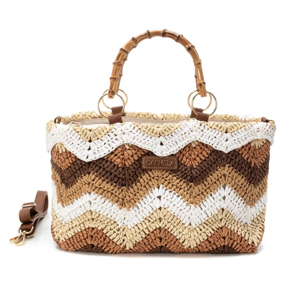 Carmela 18615903 sac rafia taupe main