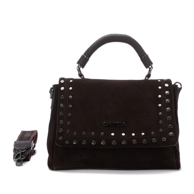 Carmela 18623502 sac bandoulière cuir marron clouté