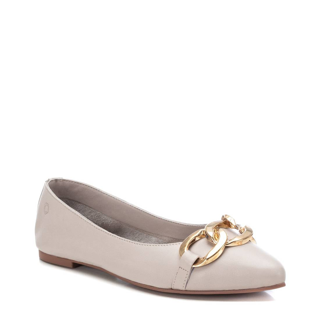 Carmela 16055101 ballerines cuir blanc chaîne