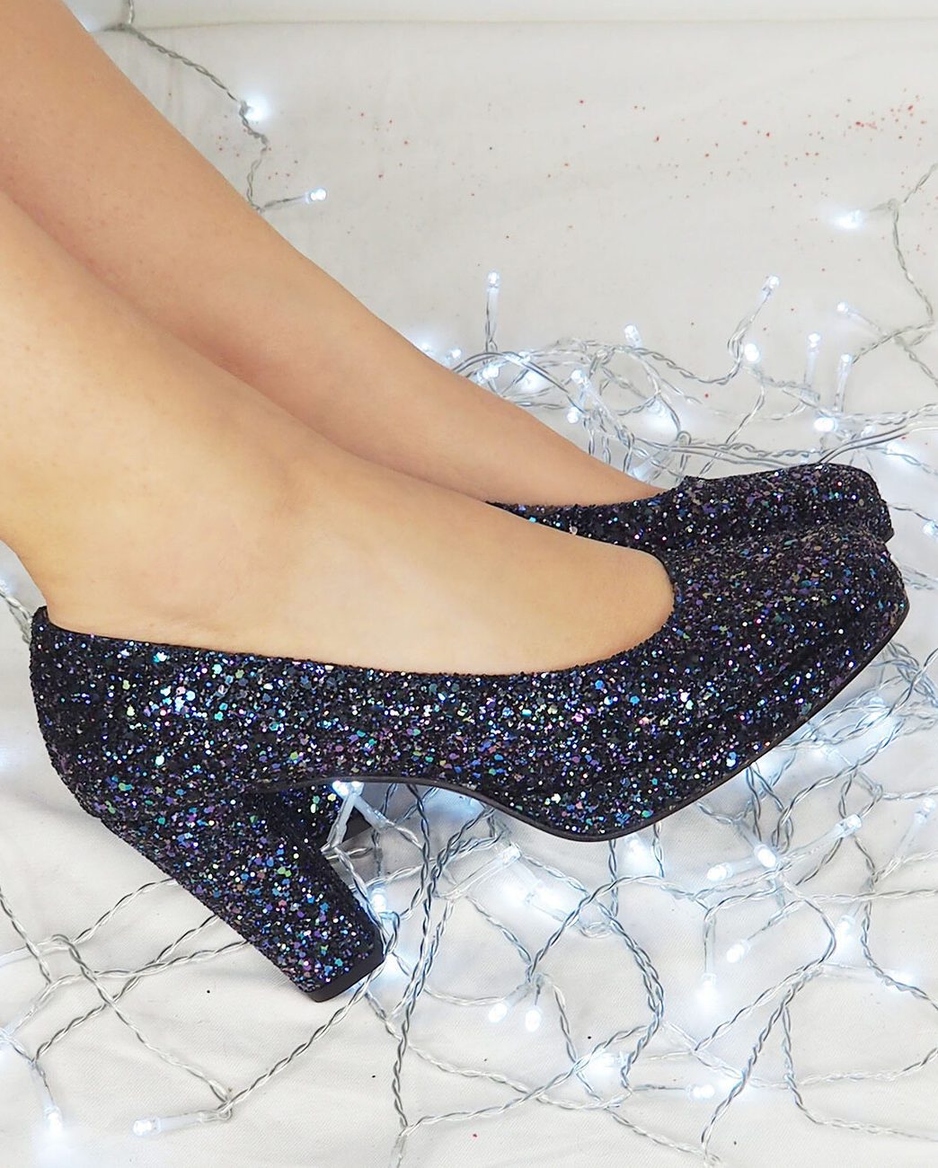 Dessine Moi Un Soulier escarpin plateforme glitter starlight 41