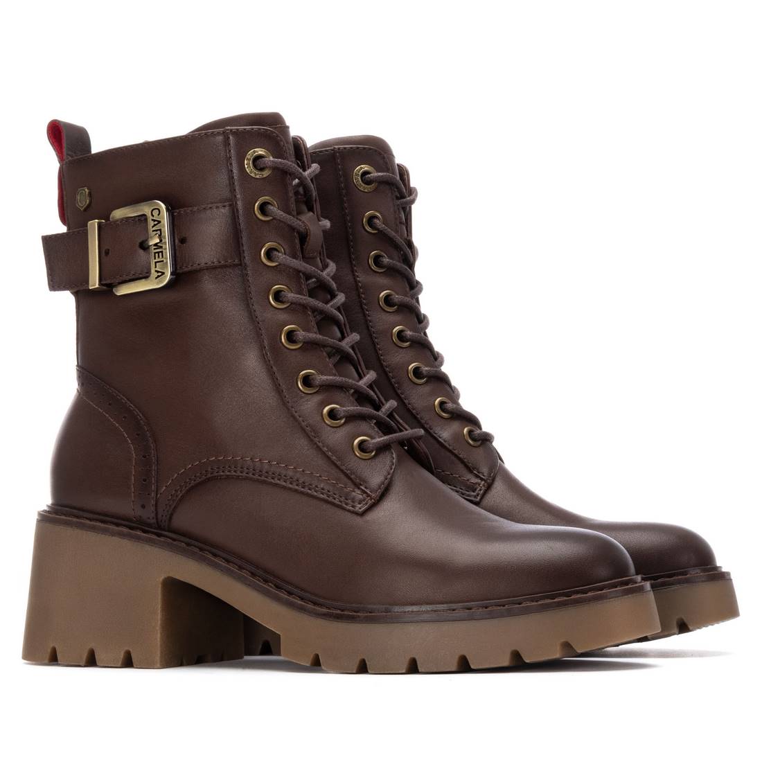 Carmela 16256804 bottines cuir marron lacets