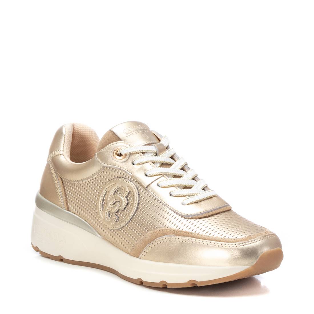 Carmela 16142002 Sneakers Femme Doré Cuir Plat