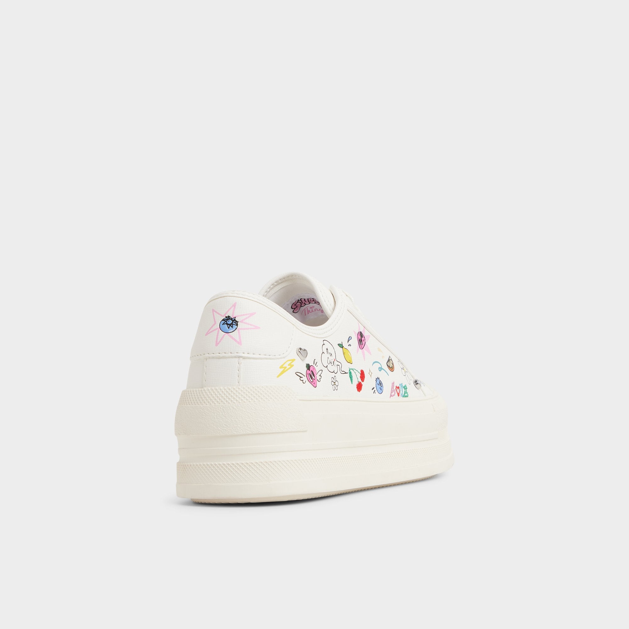 Aldo Rayes baskets basses toile blanche doodles