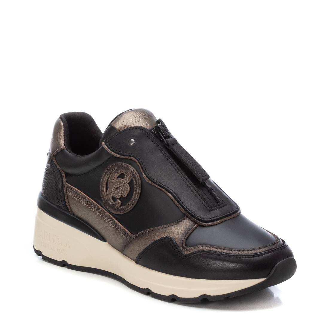 Carmela 16183001 sneaker cuir noir semelle amovible