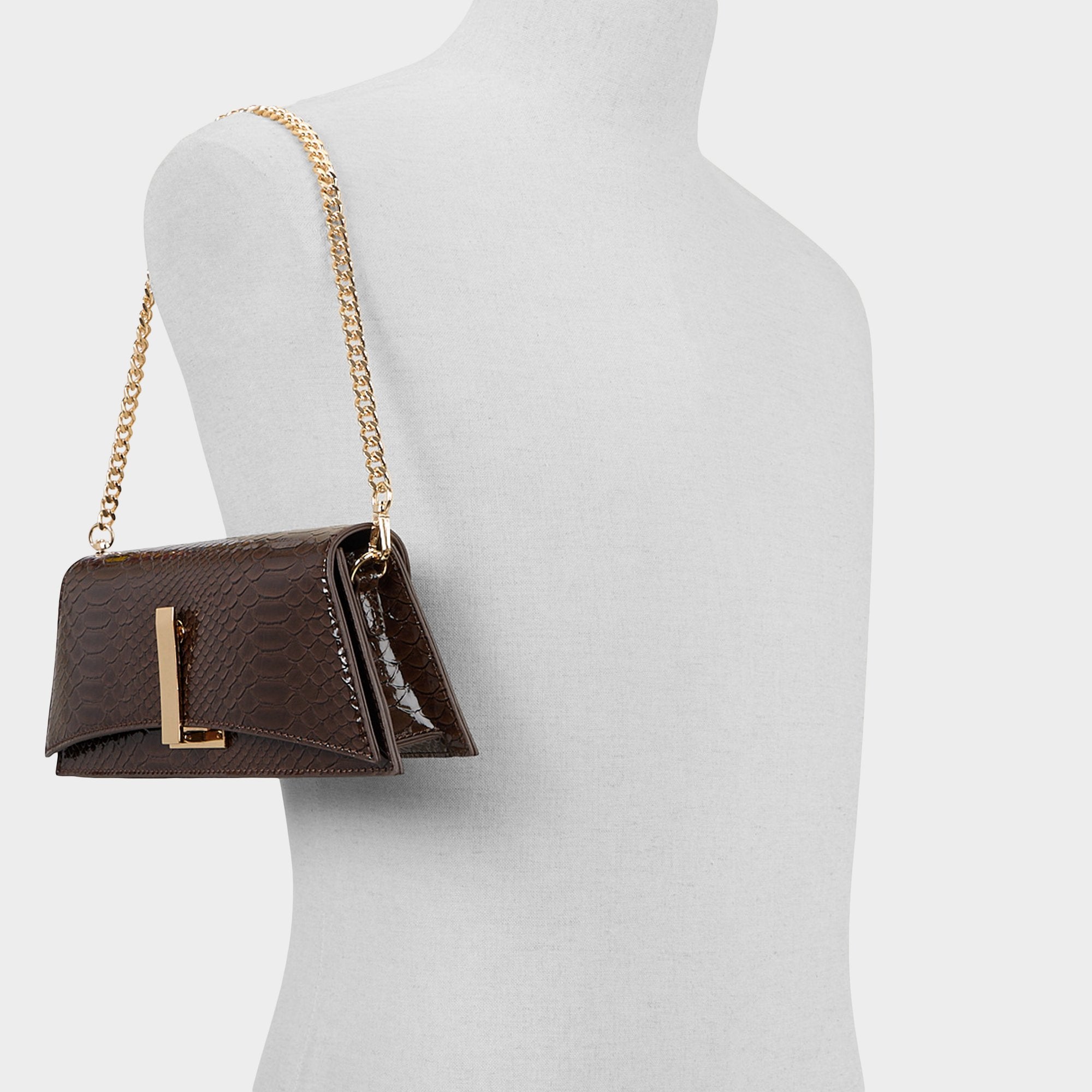Aldo Mmychaelaa pochette marron imprimé animal