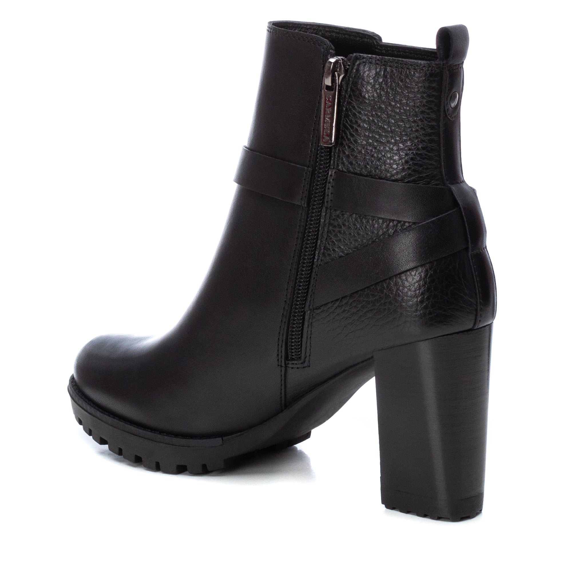 Carmela 16005602 bottine cuir noir talon 8 cm