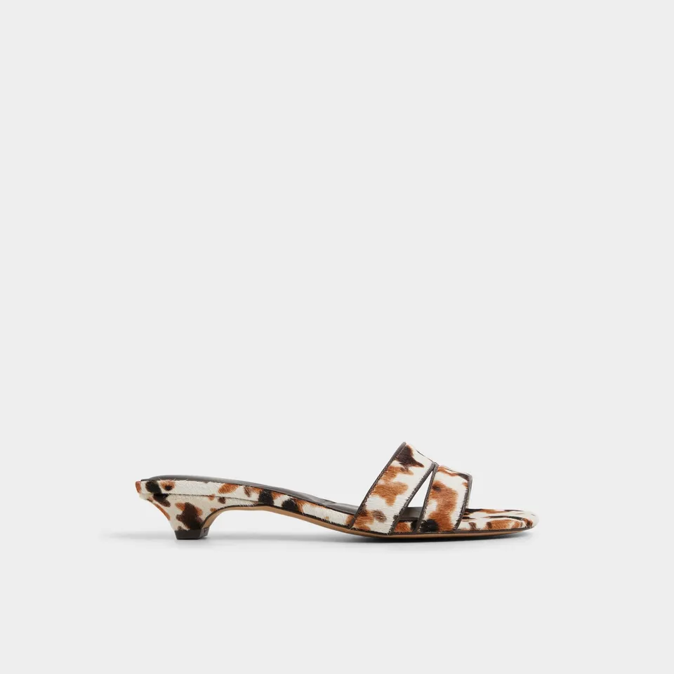 ALDO Scarletta mules talon compensé motif léopard