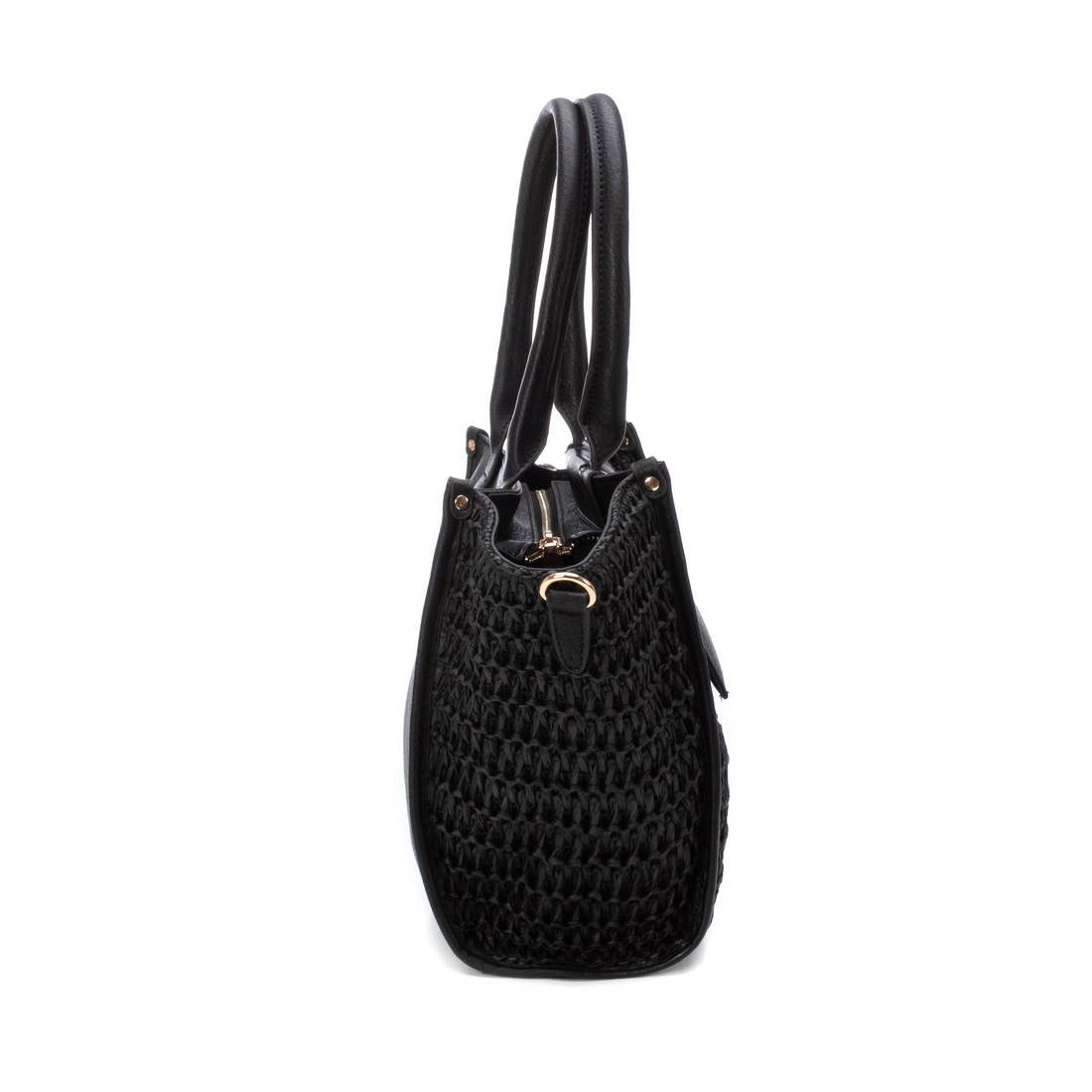 Carmela 18613202 sac épaule noir raphia moyen