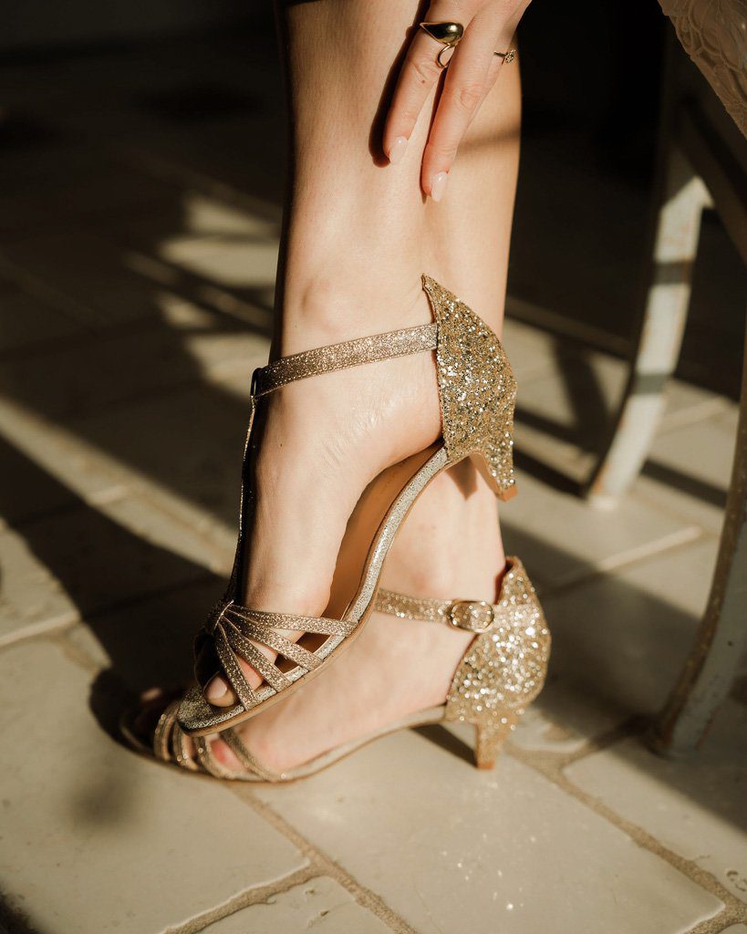 Dessine Moi Un Soulier Chloe sandale cuir champagne