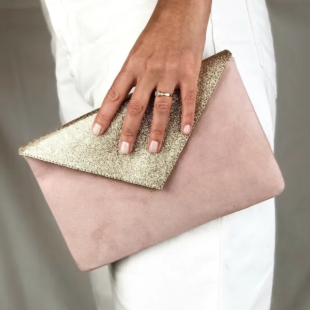 Dessine Moi Un Soulier pochette mariage pochette rose poudré
