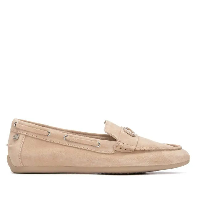 Carmela 163143 16314302 mocassin daim beige plat