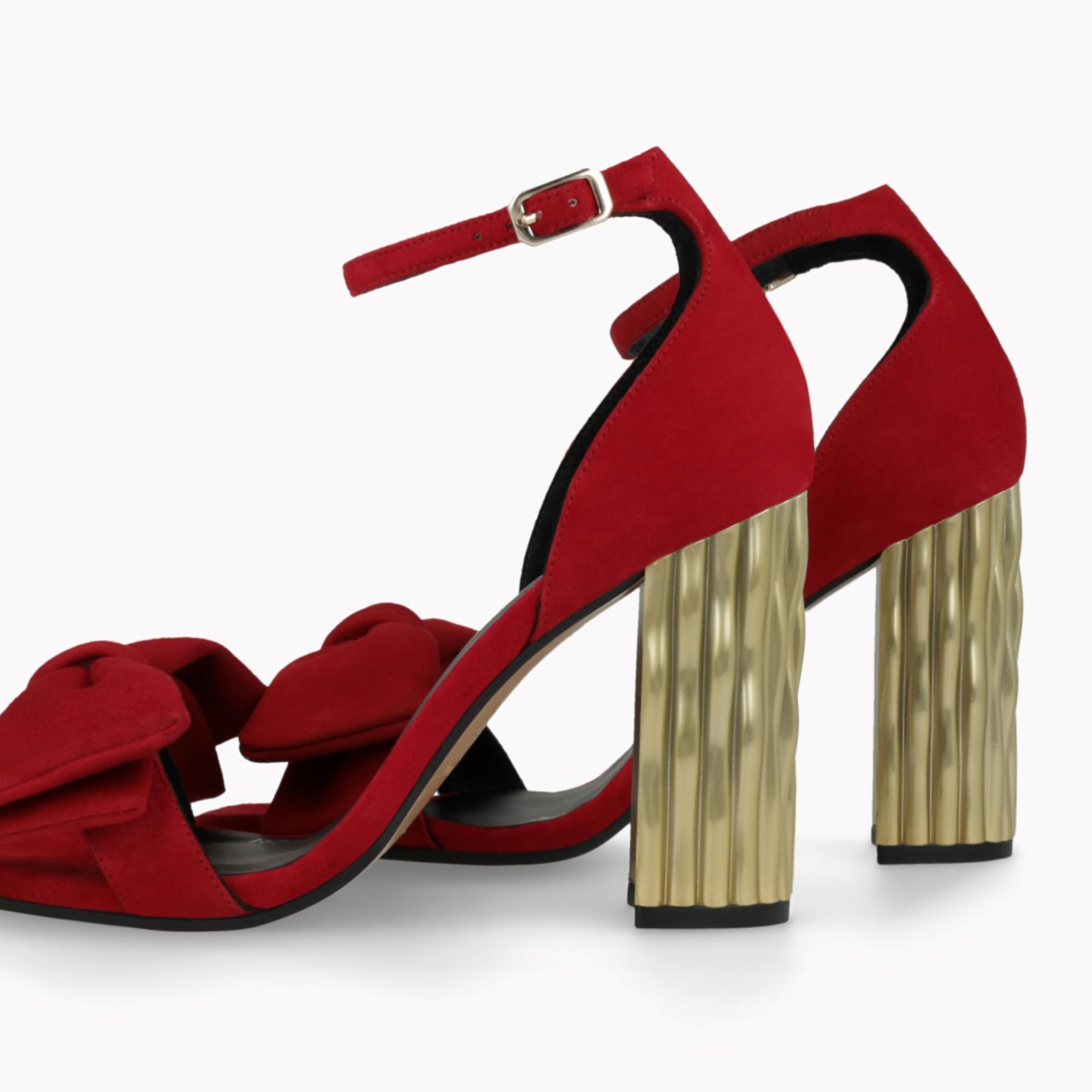 LODI WORTER sandales rouges cuir talon confort