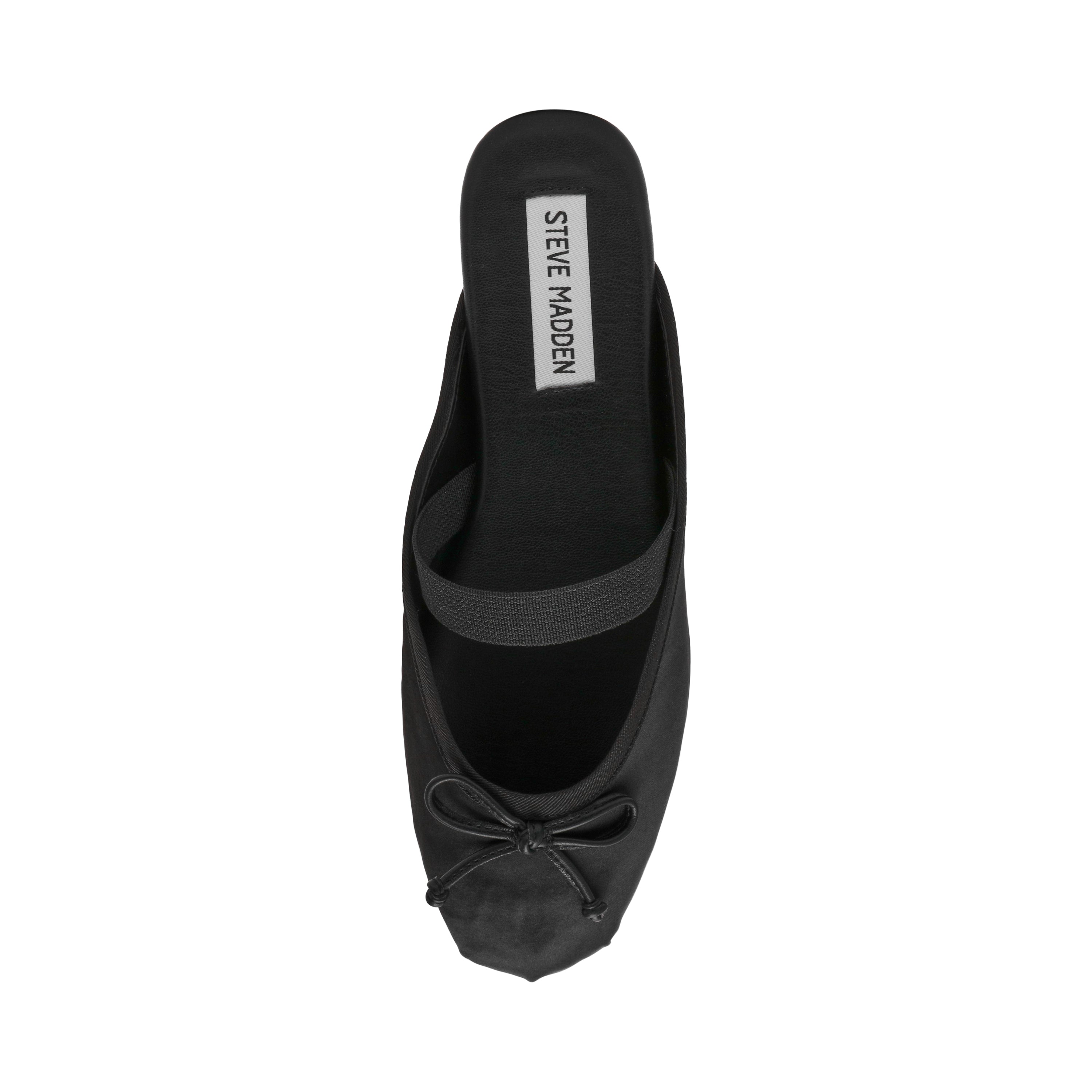 Steve Madden Cutesy ballerine satin noir plate