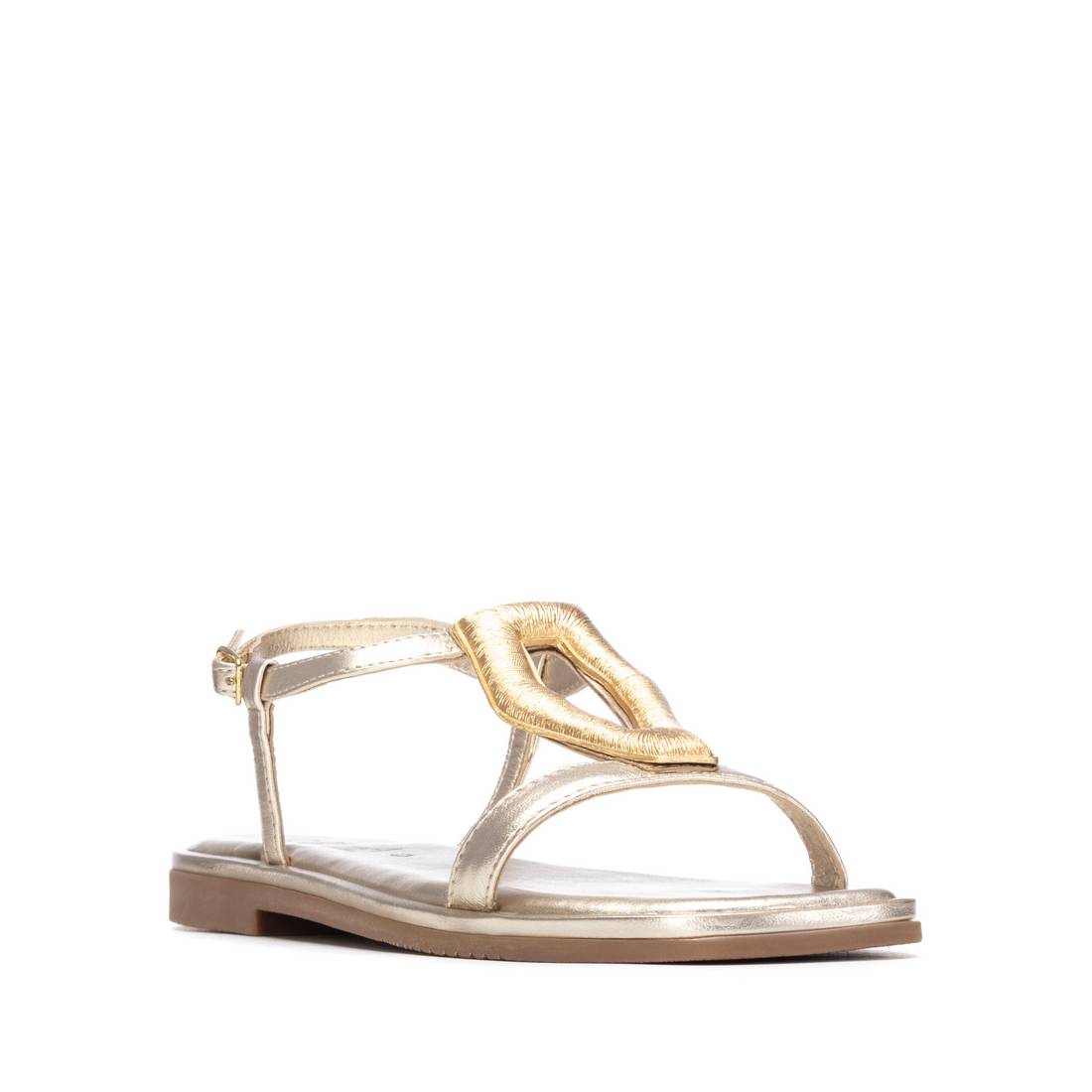Carmela 16329003 sandales cuir doré plat