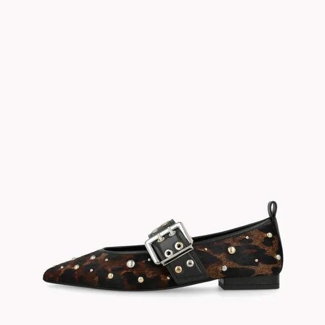 LODI A-ISQ5670P ballerines imprimé animal cuir plat