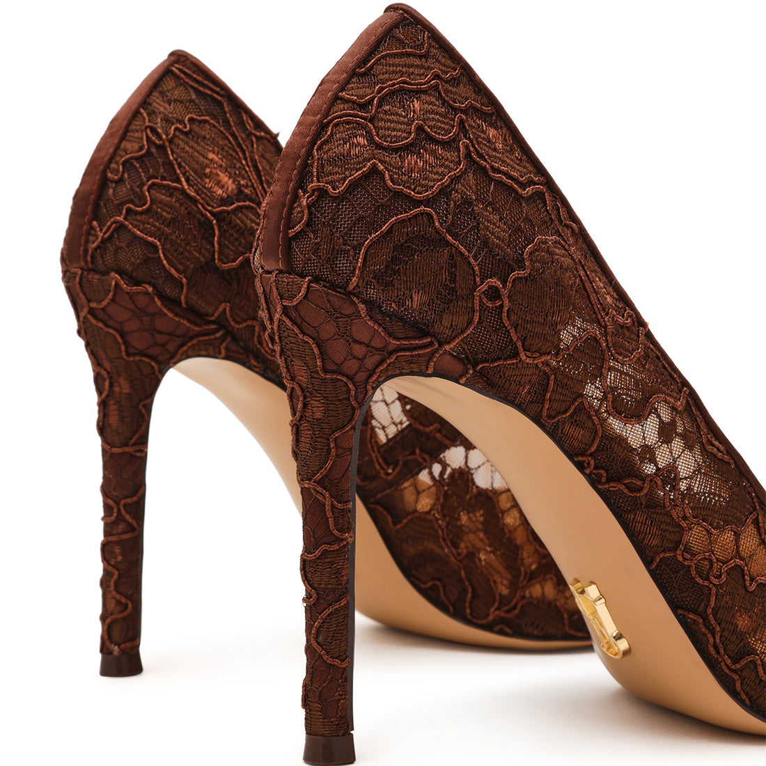 Steve Madden Evelyn-L escarpins dentelle marron 10,5 cm