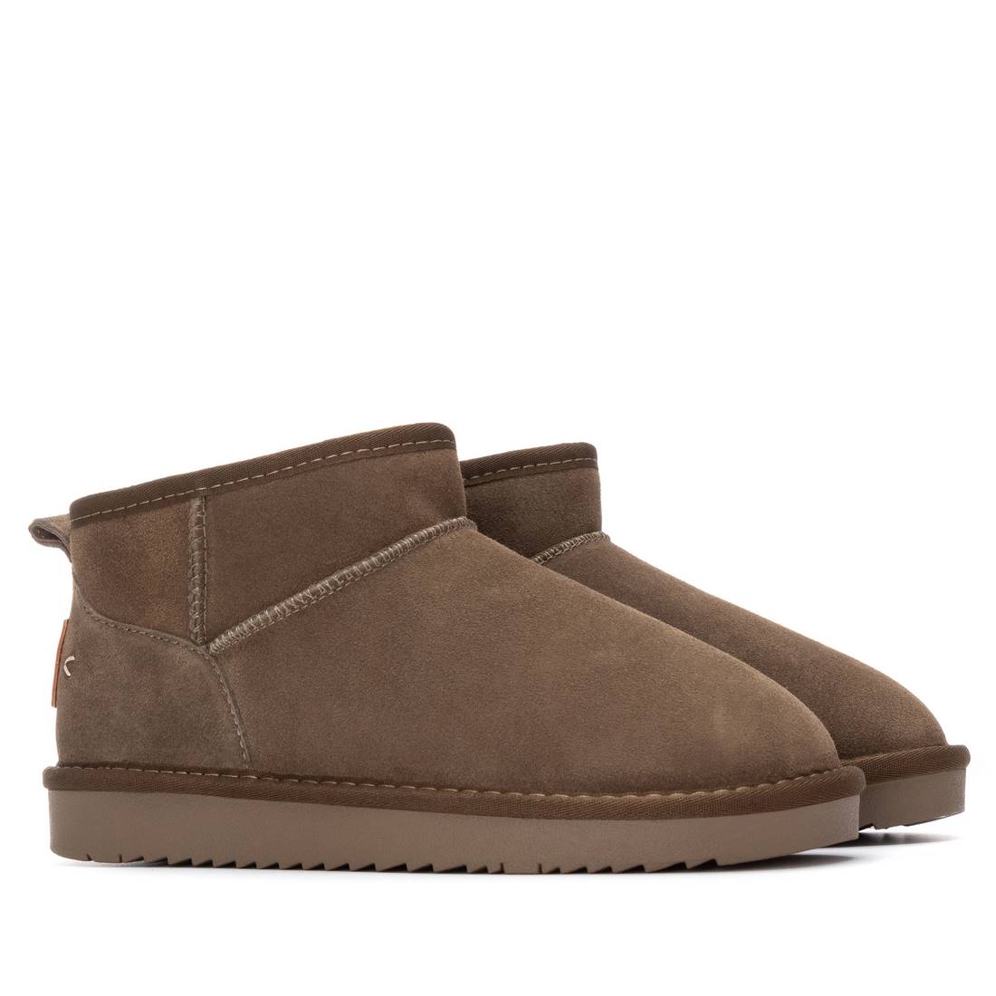 Carmela 16263501 bottine femme kaki fourrée plate