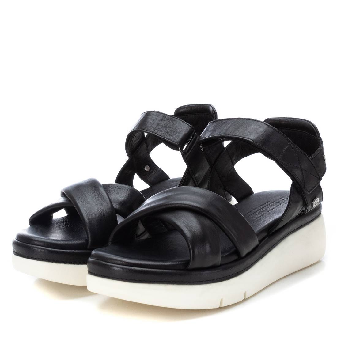 Carmela 06859605 sandale femme noir cuir plateforme