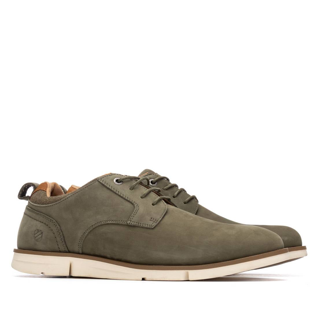 Carmela 16390001 derby homme kaki cuir