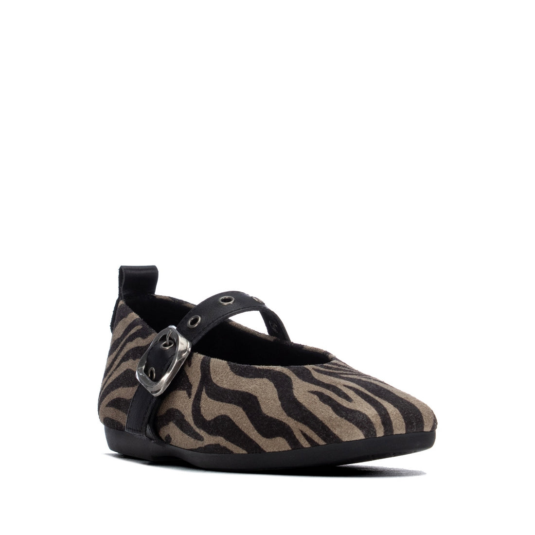 Carmela 16437702 ballerines femme noir cuir suède