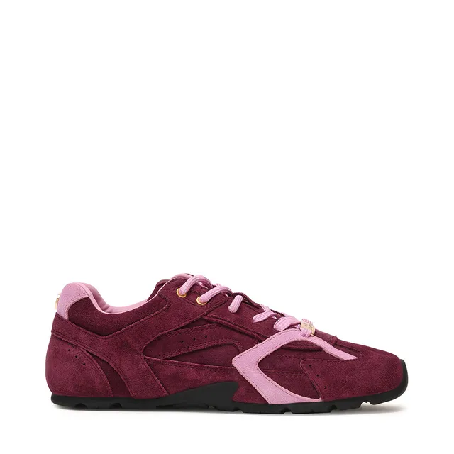 Steve Madden Asiel baskets femme suède bordeaux 2 cm